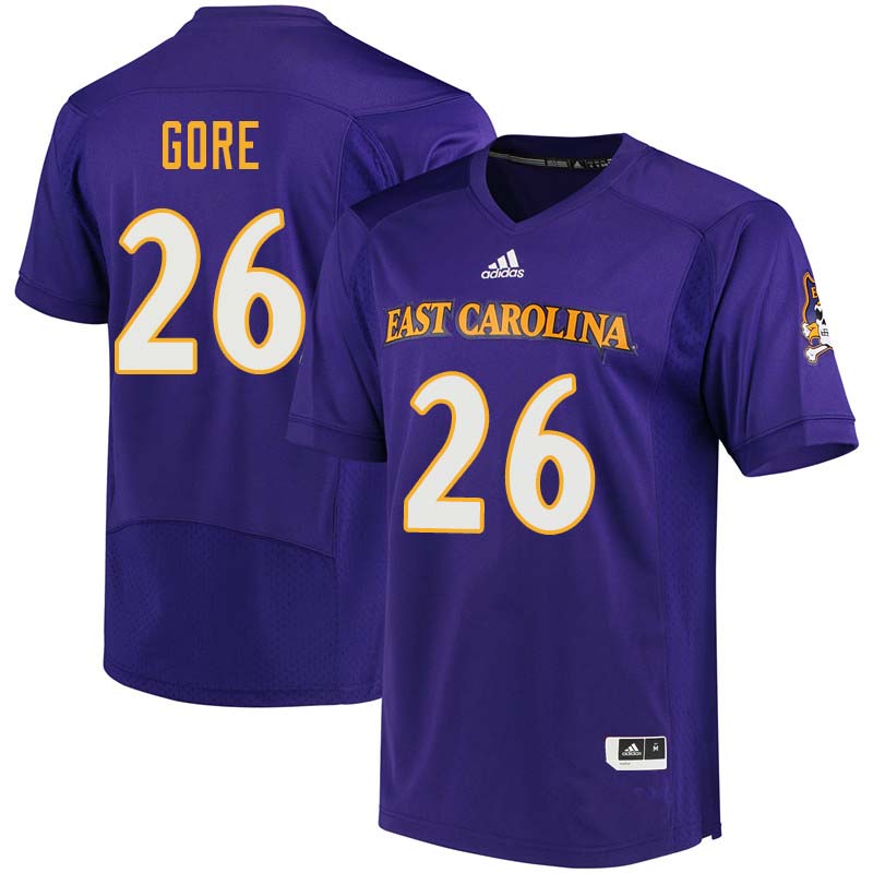 Men #26 Colby Gore East Carolina Pirates College Football Jerseys Sale-Purple - Click Image to Close